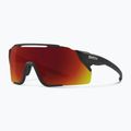 Sonnenbrille Smith Attack MAG MTB matte black/chromapop red mirror