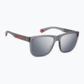 Polaroid PLD 2155/S matt grau/grau silber verspiegelte polarisierte Sonnenbrille für Herren