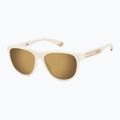 Polaroid PLD 2156/S polarisierte Sonnenbrille in mattem Weiß/Grau-Gold mit mehreren Schichten 2