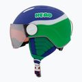Skihelm Kinder Head Mojo Visor Jr blue/green/silver red 3