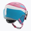 HEAD Kinder-Skihelm Maja Visier rosa/blau/silberrot 2