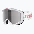 Skibrille Kinder Bliz Liner Jr white pink logo/pink&silver mirror 3