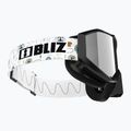 Skibrille Kinder Bliz Liner Jr black white logo/brown&silver mirror 4