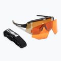 Bliz Breeze Polarized S3+S2 mattschwarz/braun-silber verspiegelt/basic orange Fahrradbrille