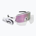 Bliz Breeze S3+S0 matt weiß / braun rosa multi / klar Fahrradbrille P52102-04