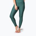 Damen Trainingsleggings Casall Überlappung Hohe Taille grün 22500