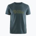 Herren-Trekking-T-Shirt Fjällräven Logo navy blau F87310