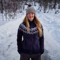 Fjällräven Damen Pullover Övik Strickjacke dunkel marineblau 10