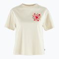 Shirt Damen Fjällräven Fjällblomster Logo chalk white