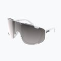 Sonnenbrille POC Devour hydrogen white/clarity road/sunny silver