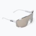 Sonnenbrille POC Devour Mid hydrogen white/clarity road/sunny silver 2