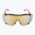 Fahrradbrille POC Devour fluo pink/uranium black translucent/clarity road gold 4