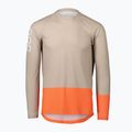 Herren-Radsport-Langarmhemd POC MTB Pure light sandstone beige/zink orange