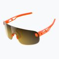 Fahrradbrille POC Elicit fluorescent orange translucent/clarity road gold