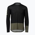 Herren-Radsport-Langarmhemd POC MTB Pure uranium black/epidote green