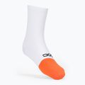 Radsocken POC Flair Mid hydrogen white/zink orange