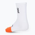 Radsocken POC Flair Mid hydrogen white/zink orange 2