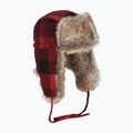 Pinewood Classic Checked Fur Wintermütze rot/schwarz