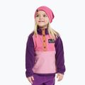 Didriksons Monte Half Button Kinder Fleece-Sweatshirt hell heather pink