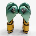 Boxhandschuhe Cleto Reyes Velcro SPaarring metalic green/gold wbc 2