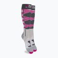 Damenskisocken X-Socks Ski Control 4.0 grau-rosa XSSSKCW19W