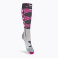 Damenskisocken X-Socks Ski Control 4.0 grau-rosa XSSSKCW19W 2