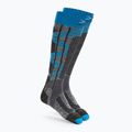 X-Socks Ski Rider Silver 4.0 Stein grau melange/türkis Skisocken