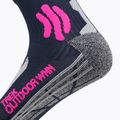 Damensocken X-Socks Trek Outdoor midnight blue/pink/lt grey melange 3