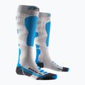 Damenskisocken X-Socks Ski Silk Merino 4.0 weiß/schwarz/türkis 5