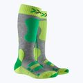 Kinder Skisocken X-Socks Ski 4.0 grau-grün XSSS00W19J 4