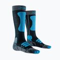 Kinderskisocken X-Socks Ski 4.0 anthrazit-melange/galaktisch blau