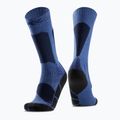 Kinderskisocken X-Socks Ski Discover Otc blaue Blüte/Marine