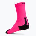 X-Socks Run Discover Crew fluo rosa/x schwarze Socken 2