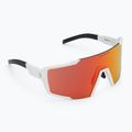 SCOTT Shield Compact Sonnenbrille weiß matt/rot verchromt