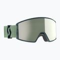 Skibrille SCOTT React AMP Pro black/aurora green/amp pro white chrome/pro green