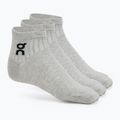 Socken On Running Logo Sock Mid 3 Paar heather gray