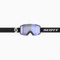 Skibrille SCOTT Shield mineral black/white/amp illuminator blue chrome 2