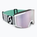 Skibrille SCOTT Shield white/mint green/amp lavender chrome