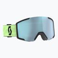 Skibrille SCOTT Shield glow green/amp ice chrome