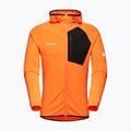 Herren-Trekking-Sweatshirt Mammut Aenergy Light ML Hooded dark tangerine/schwarz 4