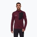 Herren-Fleecejacke Mammut Taiss Light ML burgundy/black