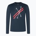 Herren Longsleeve super.natural Kryssede Ski blueberry/fresh white/high risk red 3