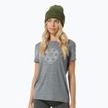 Damen T-Shirt super.natural Ornament Tee cashmere grey melange/leaf melange/white stone