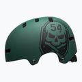 Fahrradhelm Bell Local grün schwarz/Totenkopf 2