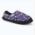 Nuvola Classic Bedruckte Teddy blau Kinder Winter Hausschuhe