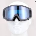 Skibrille UVEX Athletic FM rhino mat/mirror silver blue 55//52/523 11
