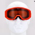 Skibrille für Kinder Alpina Piney red matt/orange 10