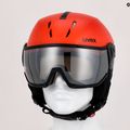 Skihelm UVEX Instinct Visor schwarz-rot 56/6/26/75 17
