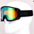 Skibrille UVEX Athletic FM black mat/mirror green lasergold lite55//52/233 11