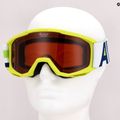 Skibrille für Kinder Alpina Piney lime matt/orange 7